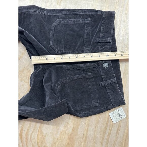 Free People Dark Brown Velvet Pants Sz 2 Women’s High Rise Straight Leg Boho NWT - Picture 8 of 8